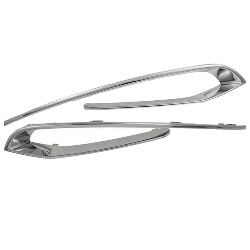 1pair Front Bumper Fog Light Lamp Eyebrow Cover Trim for 5 Series F10 F18 520li 525li 2014-2017 Mesh