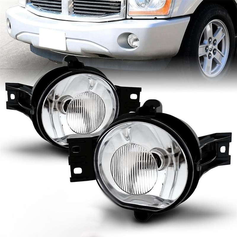 1Pair Front Bumper Fog Light Halogen Lamp for Ram 1500/2500/3500 2002-2008 Durango 55077474AE 550774