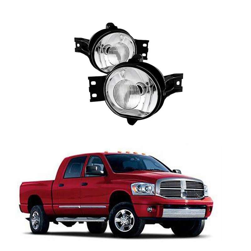 1Pair Front Bumper Fog Light Halogen Lamp for Ram 1500/2500/3500 2002-2008 Durango 55077474AE 55077