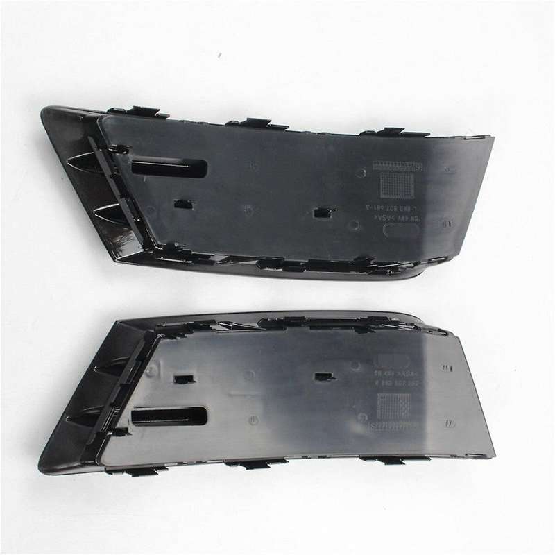 1Pair Front Bumper Fog Light Grille Grill, with Chrome Panel for  A4 B9 2016-2017 Fog Lamp Cover
