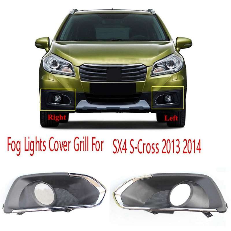 1pair Front Bumper Frame Fog Lights Trim Cover Grill for Suzuki Sx4 S-cross 2013-2016 Fog Lamp Hood