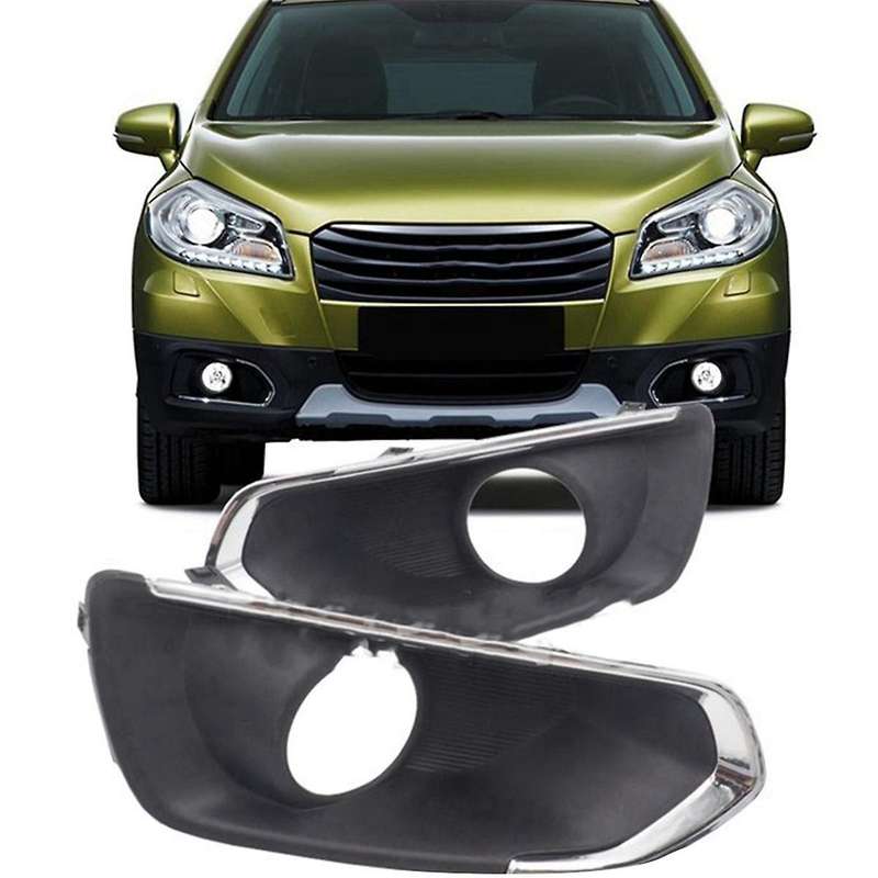 1pair Front Bumper Frame Fog Lights Trim Cover Grill for Suzuki Sx4 S-cross 2013-2016 Fog Lamp Hood