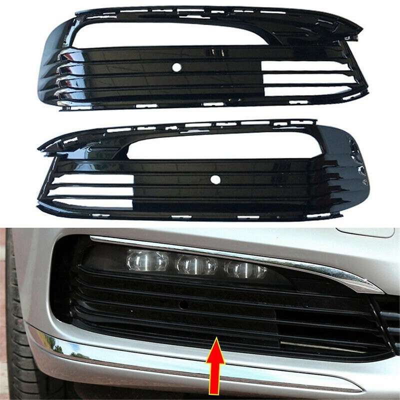 1pair Front Bumper Fog Lights Mesh Grille Cover Trim 51117358789 51117358790 51117362693 for 7 Serie
