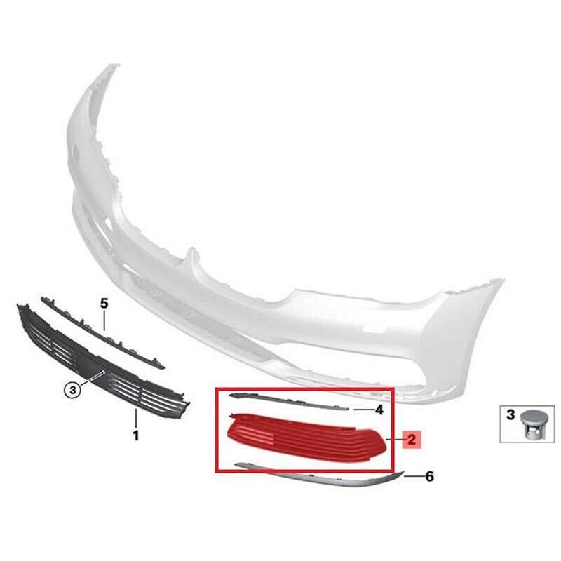 1pair Front Bumper Fog Lights Mesh Grille Cover Trim 51117358789 51117358790 51117362693 for 7 Serie