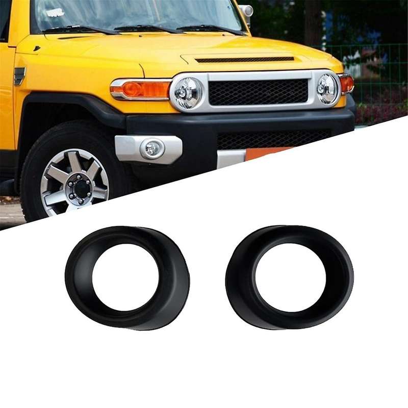 1Pair Front Bumper Hole Cover 52128-35130 52127-35140 for Cruiser 2007-2018 Fog Lights Lamp Hole Bl