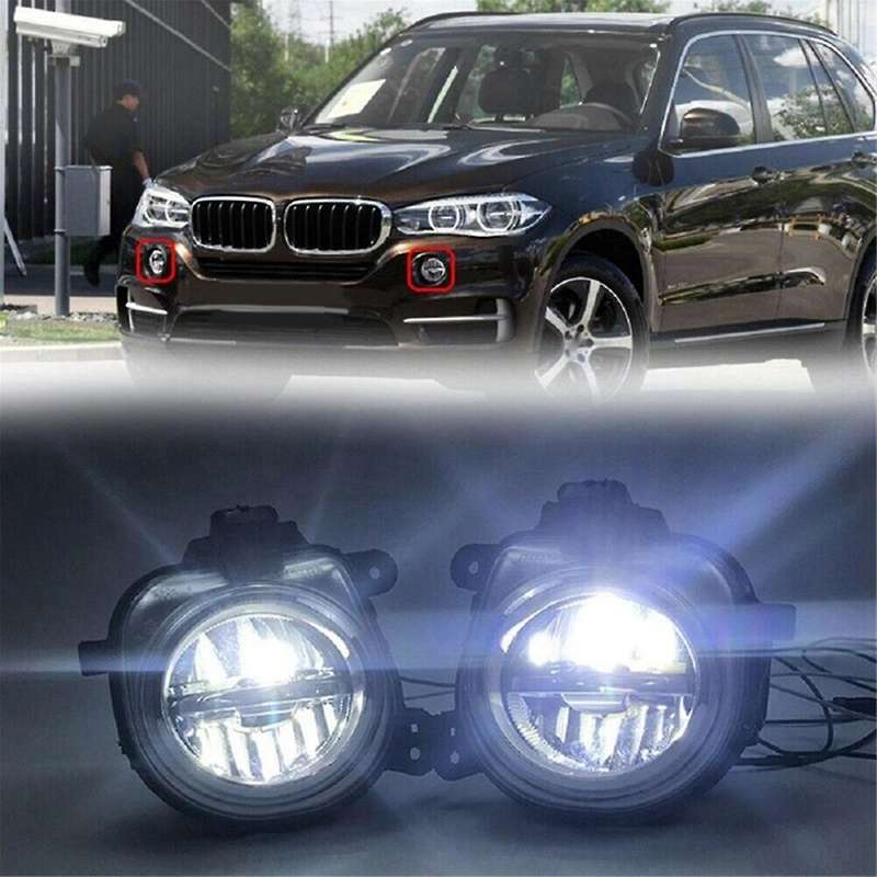 1pair Front Bumper Led Fog Light Lamp Drl Driving Lamp for X3 X4 F26 X5 F15 F85 X6 63177317251,63177