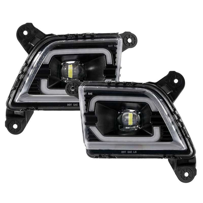 1Pair Front Bumper LED Fog Lights+Harness DRL Driving Lamp Assy for 1500 2019-2023 84509651 84509652
