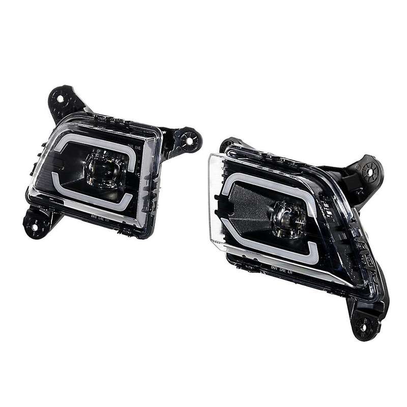 1Pair Front Bumper LED Fog Lights+Harness DRL Driving Lamp Assy for 1500 2019-2023 84509651 84509652