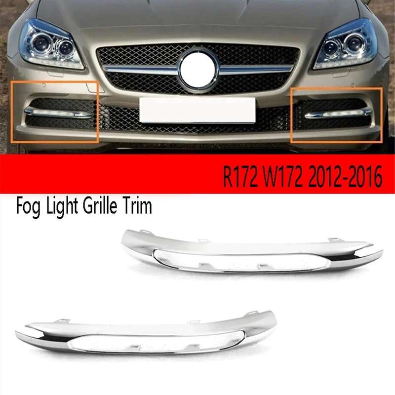 1Pair Front Bumper Lower Grille Fog Light Cover Frame for - Class R172 W172 2012-2016 A1728850074/17