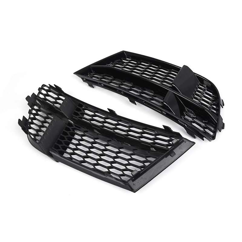 1pair Front Bumper Lower Grille Cover Fog Light Honeycomb Holes Bezel for A3 S3 M 2017-2019 8v380768