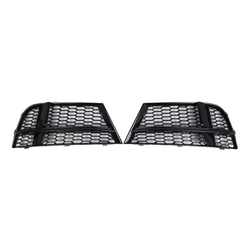 1pair Front Bumper Lower Grille Cover Fog Light Honeycomb Holes Bezel for A3 S3 M 2017-2019 8v380768