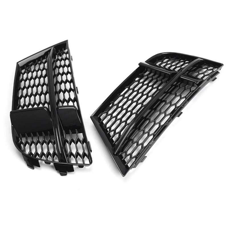 1pair Front Bumper Lower Grille Cover Fog Light Honeycomb Holes Bezel for A3 S3 M 2017-2019 8v380768