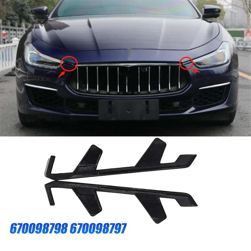 1pair Front Bumper Trim Plate Bracket 670098798 670098797 for 2018-2020 Headlight Side Trim Holder