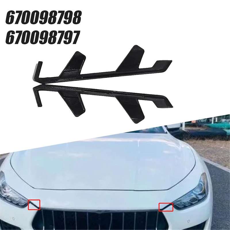 1pair Front Bumper Trim Plate Bracket 670098798 670098797 for 2018-2020 Headlight Side Trim Holder