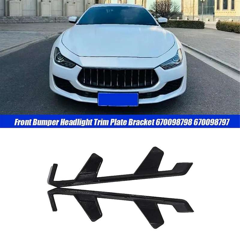 1pair Front Bumper Trim Plate Bracket 670098798 670098797 for 2018-2020 Headlight Side Trim Holder