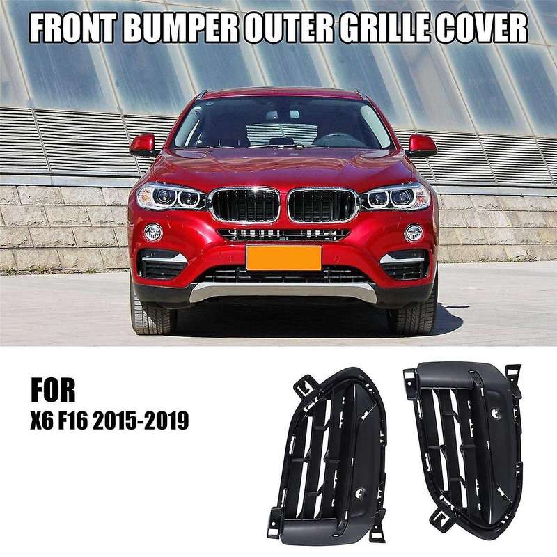 1pair Front Bumper Outer Grille Cover Fit for X6 F16 2015-2019 51117319777, 51117319778