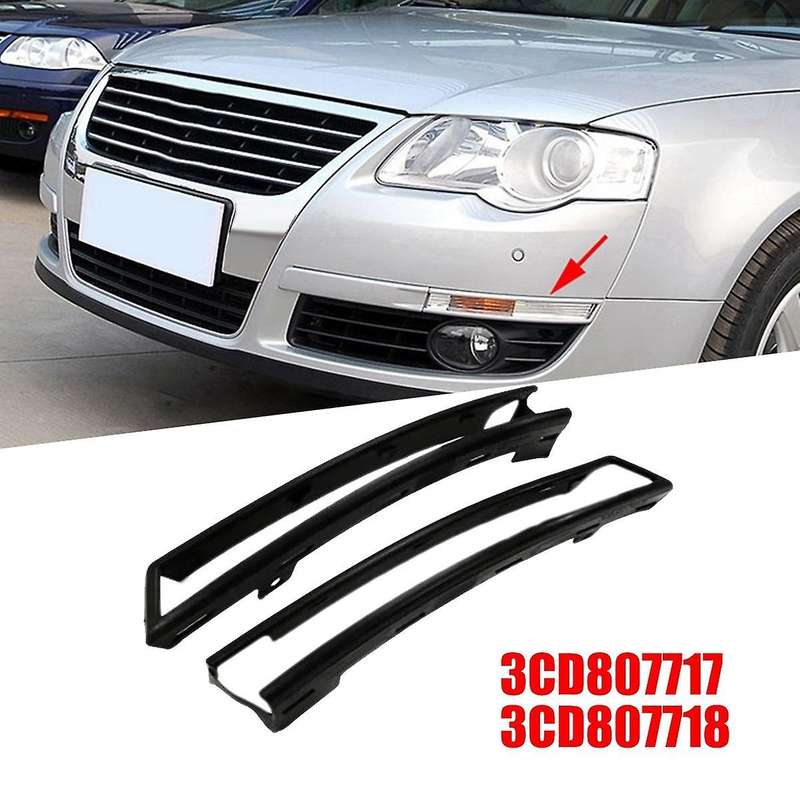 1pair Front Bumper Turn Signal Grille Bracket Cover 3cd807717 3cd807718 for B6 2007-2011 Radiator G