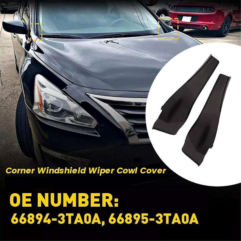1Pair Front Corner Windshield Wiper Cowl Cover 66894-3TA0A 66895-3TA0A for 2013-2015 Extension Trim