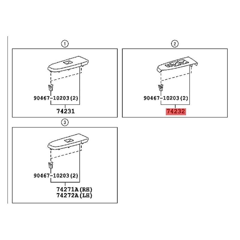 1pair Front Door Window Armrest Switch Trim Bezel 74232-0p040 74231-0p040 for 2010-2017 Window Lift