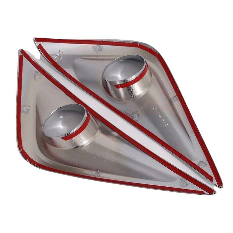 1Pair Front Fog Light Cover Chrome Moulding Trim for RUSH 2018-2023 Daytime Running Lamp Grille Fra