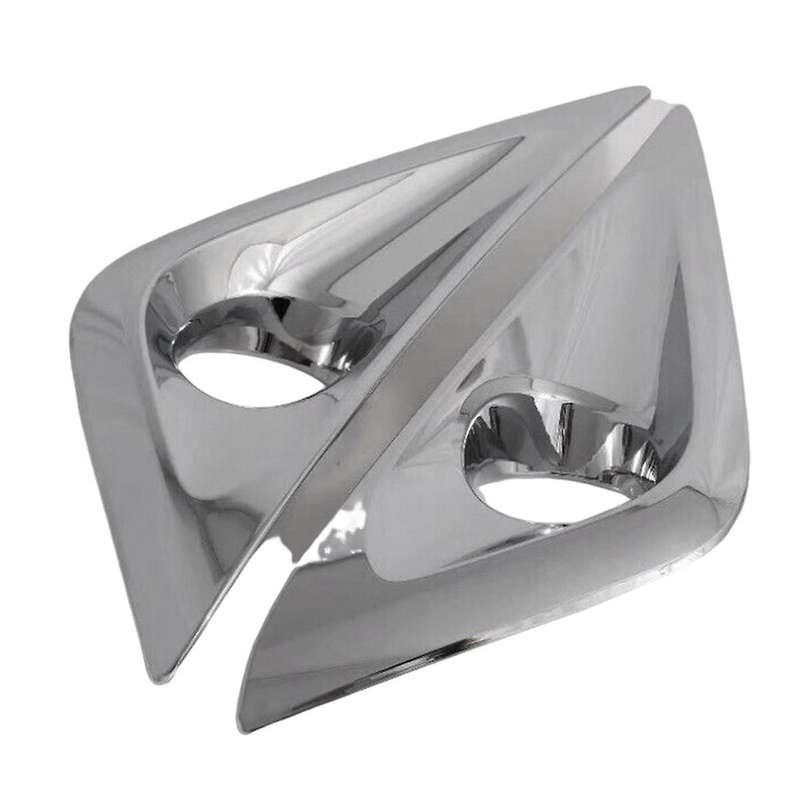 1Pair Front Fog Light Cover Chrome Moulding Trim for RUSH 2018-2023 Daytime Running Lamp Grille Fra