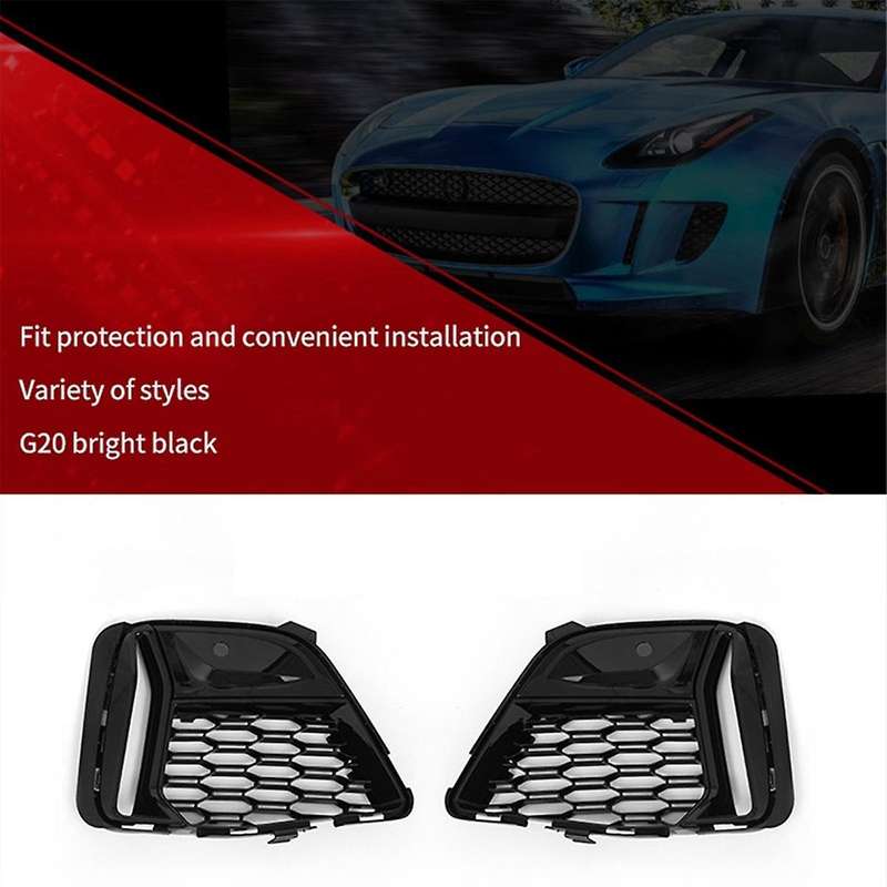 1Pair Front Fog Lamp Grille Trim Chrome Cover for 3 Series G20 G21 G28 M340I 2019-2022 51118075649