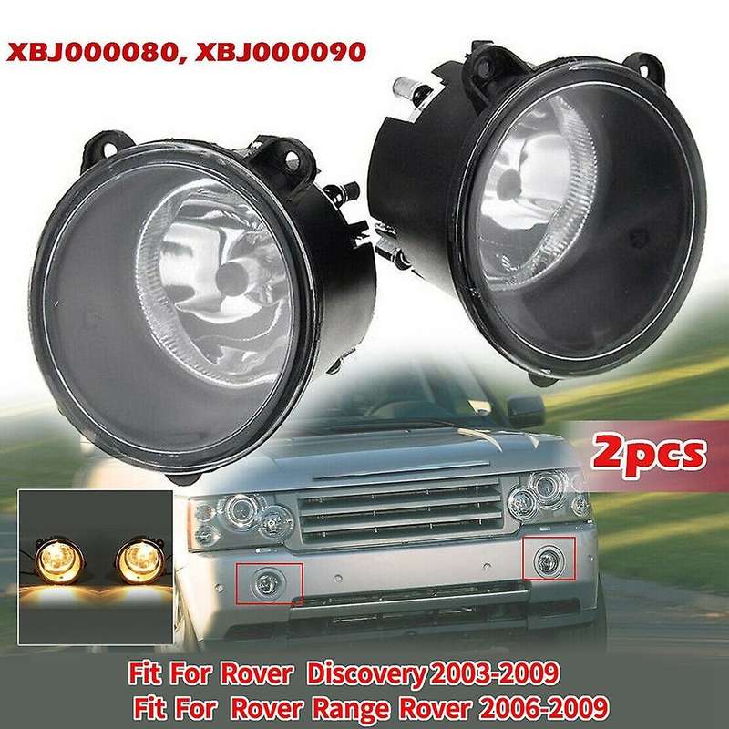1Pair Front Fog Light Lamp for LR3 03-04 RANGE 06-09 Sport