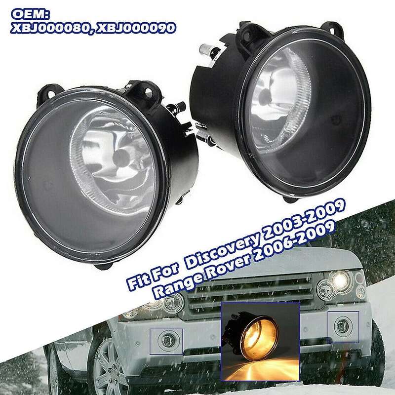 1Pair Front Fog Light Lamp for LR3 03-04 RANGE 06-09 Sport
