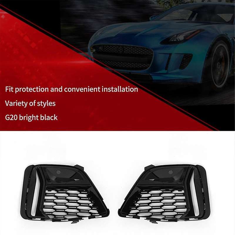 1Pair Front Fog Light Grille Trim Cover for 3 Series G20 G21 G28 M340I 2019-2022 51118075649 5111807