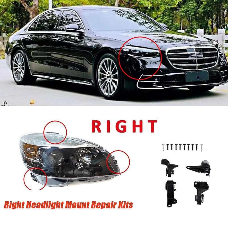 1pair Front Headlight Bracket Mount Repair Kits for - S Class W223 2021-2024 S350 A2238208304 A2238