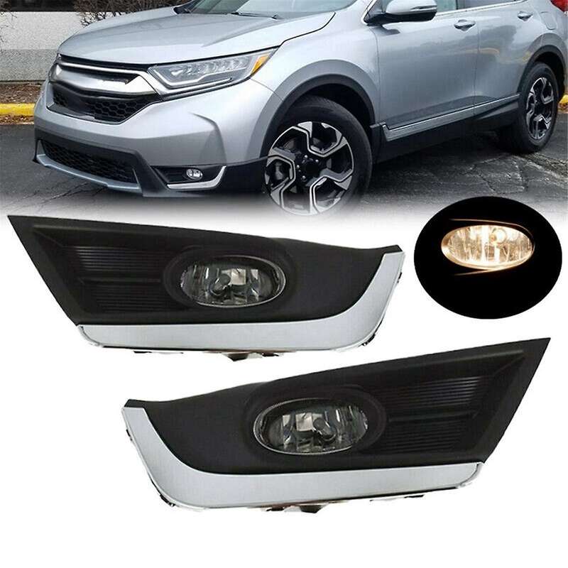 1pair Front Halogen Fog Lights Trim Cover Driving Lamps W/wiring Kit for -v 2017-2019 Ho2593141 Ho25