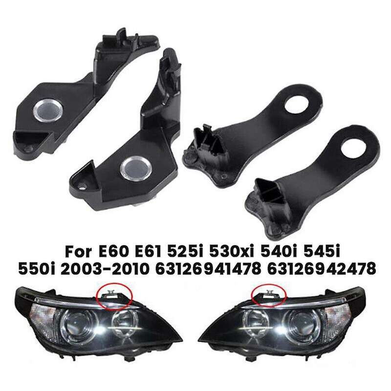 1Pair Front Headlight Bracket Repair Kits for E60 E61 525i 530xi 540i 545i 550i 2003-2010 631269414