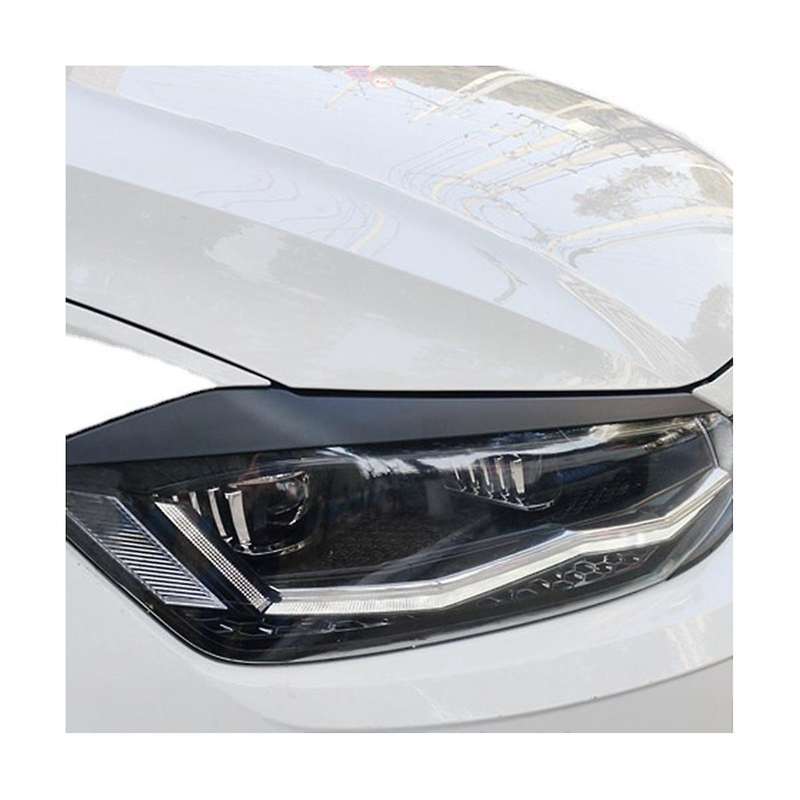 1pair Front Headlight Eyelids Eyebrow Trim Sticker for 2019-2022 Molding Lamp Eyebrow Strips Lid Co