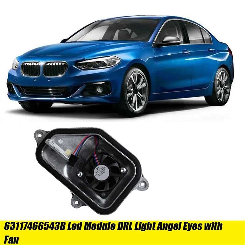 1pair Front Headlight Led Angel Eyes Module with Fan 63117466543b 63117466544b for 1 Series F52 Drl