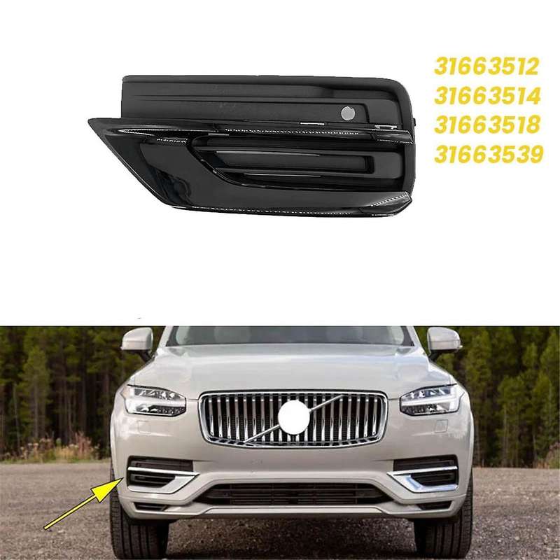 1Pair Front Lower Bumper Grilles Trim Cover 31663515 31663514 for XC90 2019-2022 31663539 31663540 F