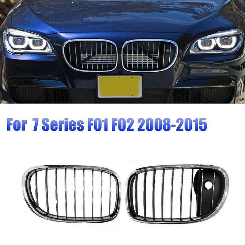 1pair Front Radiator Kidney Grille 51137295299 51137295300 for 7 Series F01 F02 2008-2015 Mid-net G
