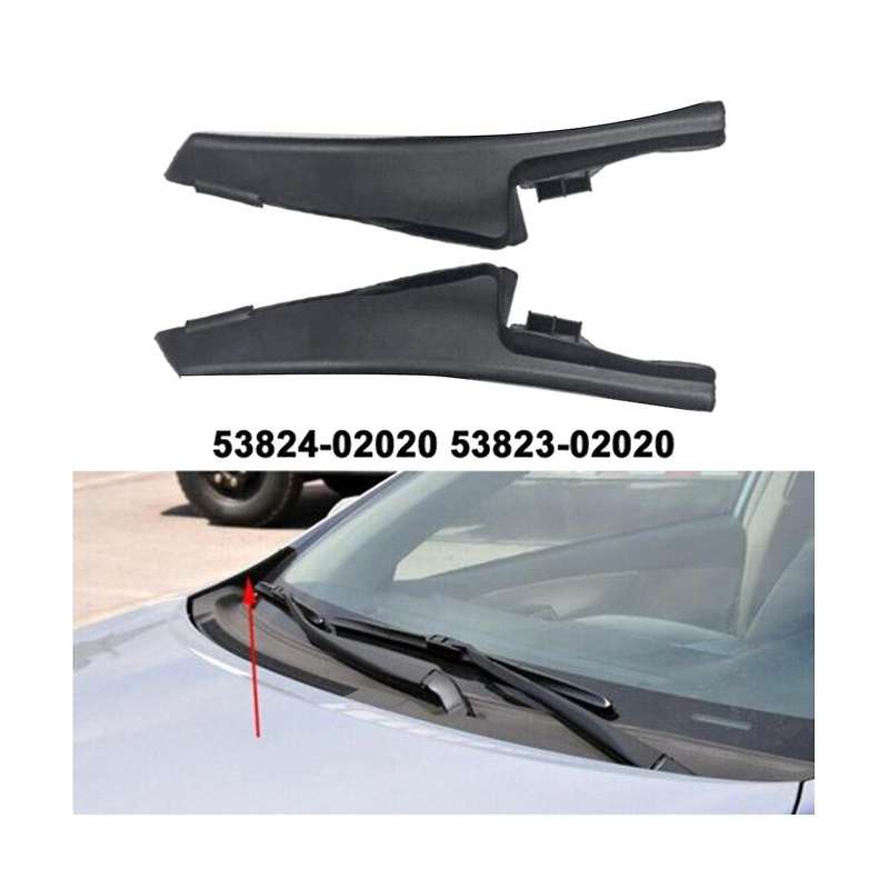 1Pair Front Side Corner Windshield Panel Protectors 53823-02020 53824-02020 for 2007-2013 Windshield