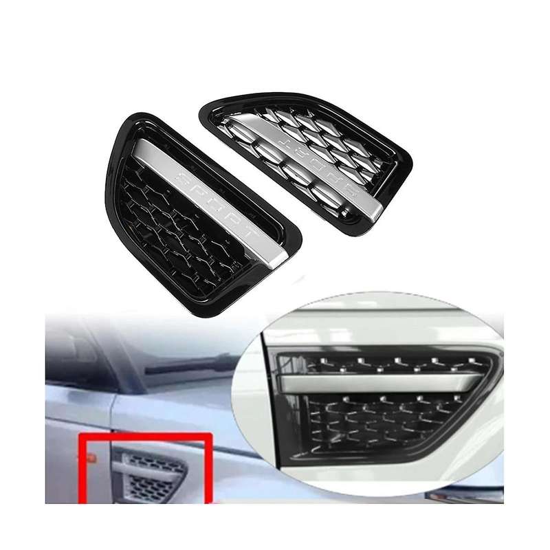 1Pair Front Side Grille Chrome for Sport 2005-2009 Mesh Vent Air Flow Intake