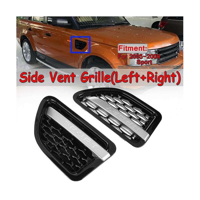 1Pair Front Side Grille Chrome for Sport 2005-2009 Mesh Vent Air Flow Intake