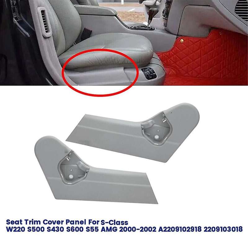1Pair Gray Seat Trim Cover Panel for S-Class W220 S500 S430 S600 S55 2000-2002 A2209102918 220910301