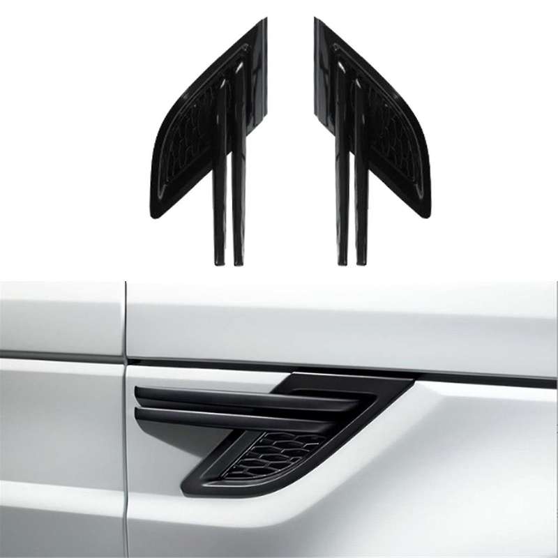 1pair Glossy Black Side Air Flow Vent Grille Grill Side Grilles Grid for Range Sport 2014-2017
