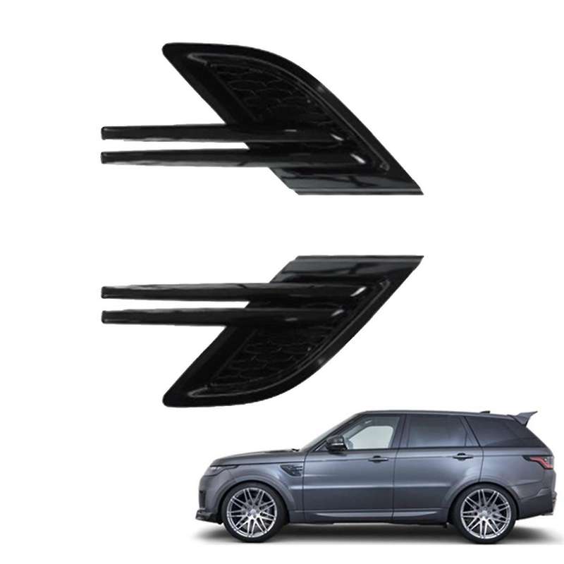 1pair Glossy Black Side Air Flow Vent Grille Grill Side Grilles Grid for Range Sport 2014-2017