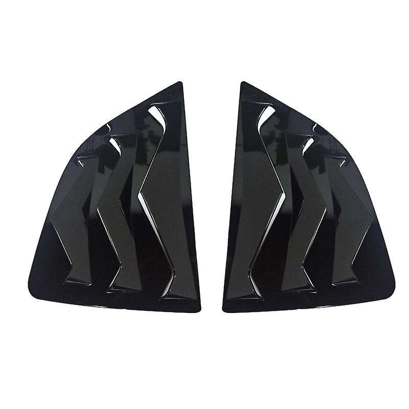 1Pair Gloss Black Side Vent Window Scoop Louver Trim for FIT JAZZ 2014-2019