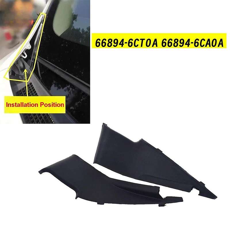 1Pair Front Windshield Wiper Side Cowl Trim 66894-6CT0A 66894-6CA0A for Altima 2019-2021 66894-6CA0A