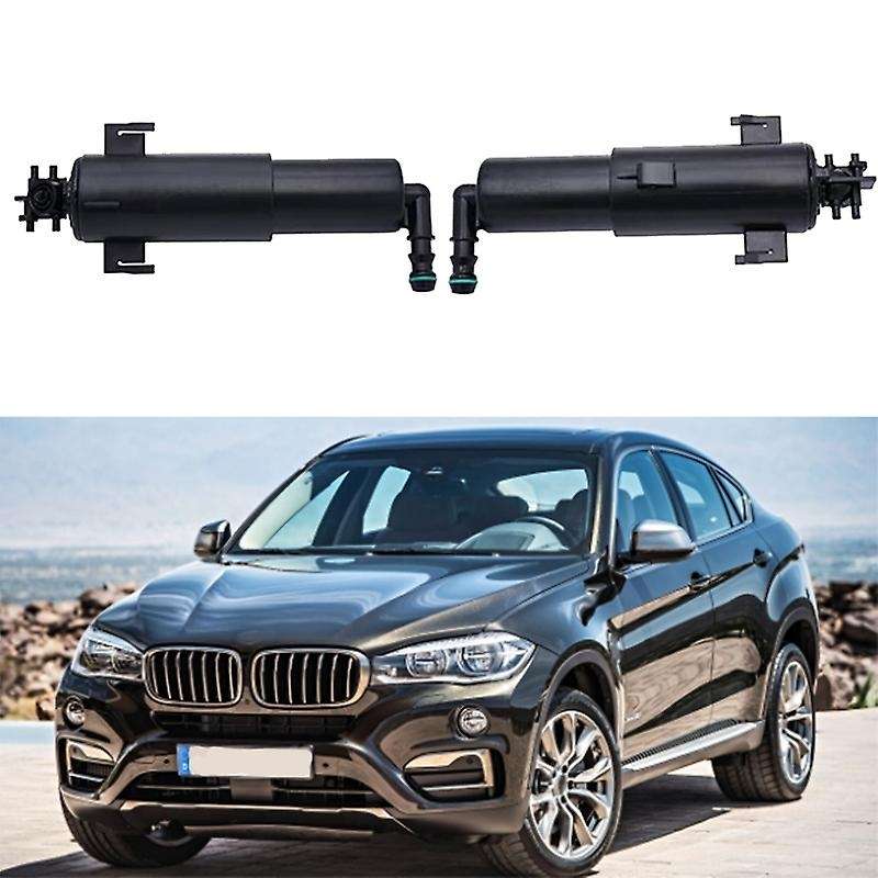 1Pair head light lamp Headlight Washer Nozzle Cylinder Generic for X6 E71 2008-2014