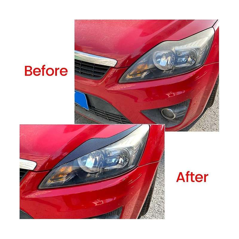 1pair Headlight Eyebrows Trim Cover for Focus Mk2 C307 2008-2011 Head Light Lamp Eyelid Decorative S