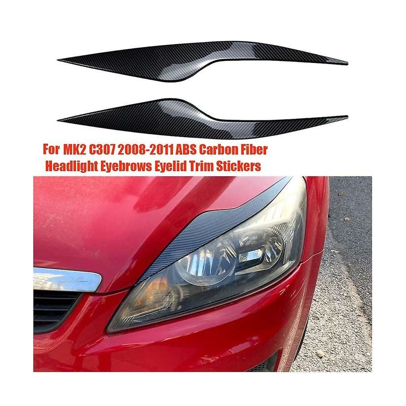 1pair Headlight Eyebrows Trim Cover for Focus Mk2 C307 2008-2011 Head Light Lamp Eyelid Decorative S