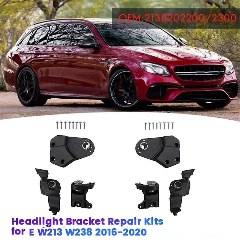 1Pair Headlight Bracket Repair Kits A2138202200 A2138202300 for E W213 W238 2016-2020 Holder Fixed S