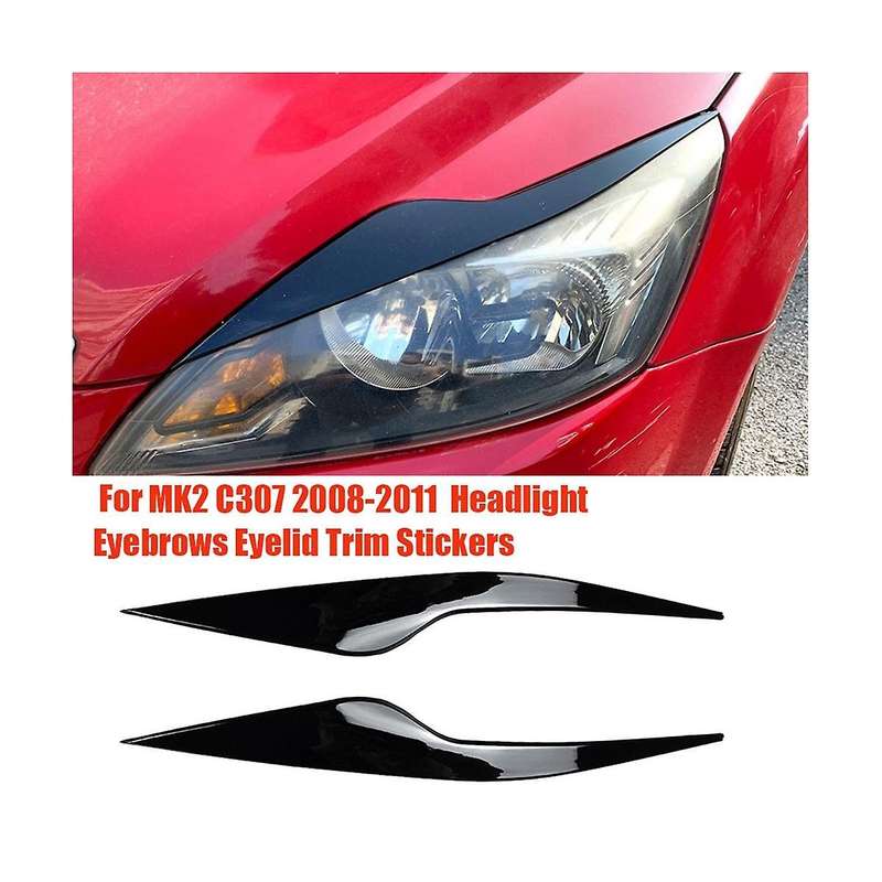 1pair Headlight Eyebrows Trim Cover for Focus Mk2 C307 2008-2011 Head Light Lamp Eyelid Decorative S
