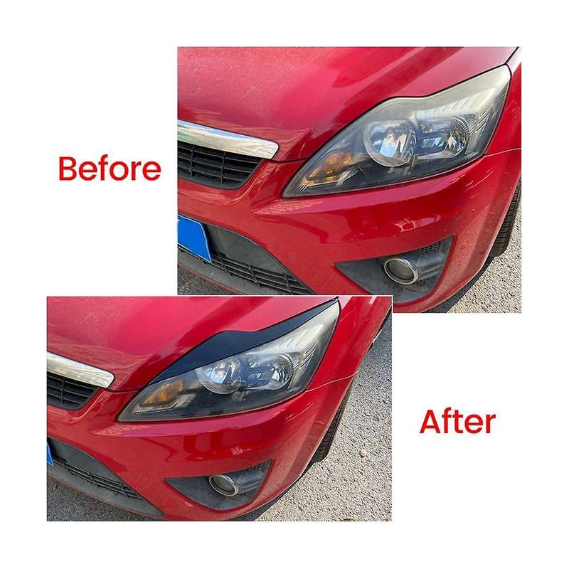 1pair Headlight Eyebrows Trim Cover for Focus Mk2 C307 2008-2011 Head Light Lamp Eyelid Decorative S